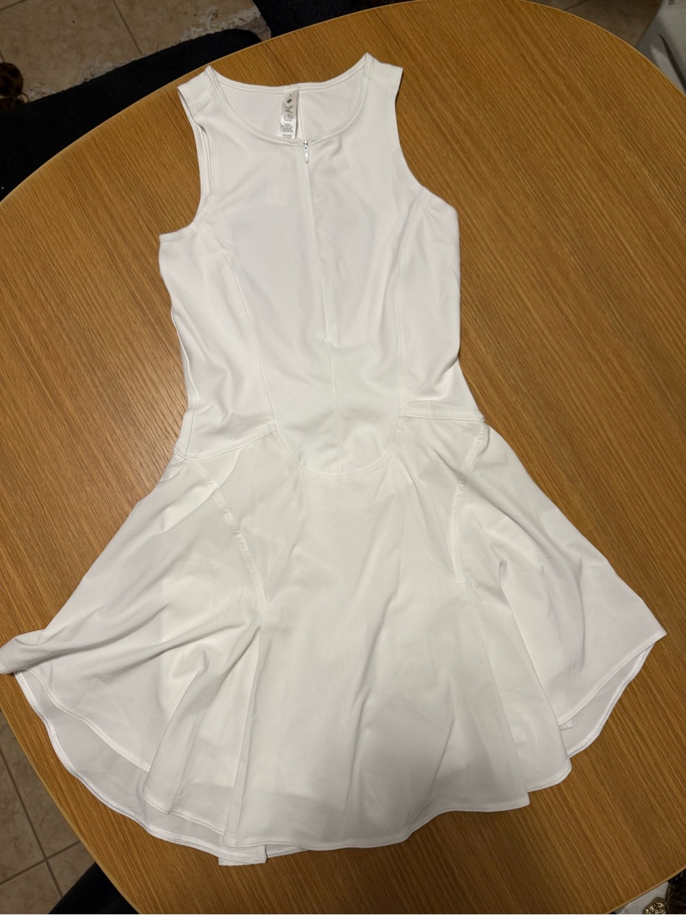 Lululemon White Court Crush Tennis Dress Built In Bra Shorts Size 2